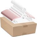 Baby Hangers 50 Pack, Stackable Design Saves Cabinet Space, Adjustable Children'inks Hangers According to The Size of Clothes, Suitable for Babies and Children(Pink)