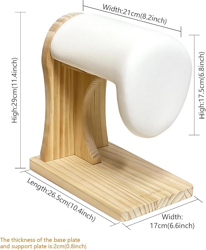 Tailor’s Shoulder Ironing Board, Padded Chest & Cotton Cover Shoulder Pressing Board with Sturdy Pine Wood Base, Iron Pad for Household Ironing, Tailoring Studio Ironing