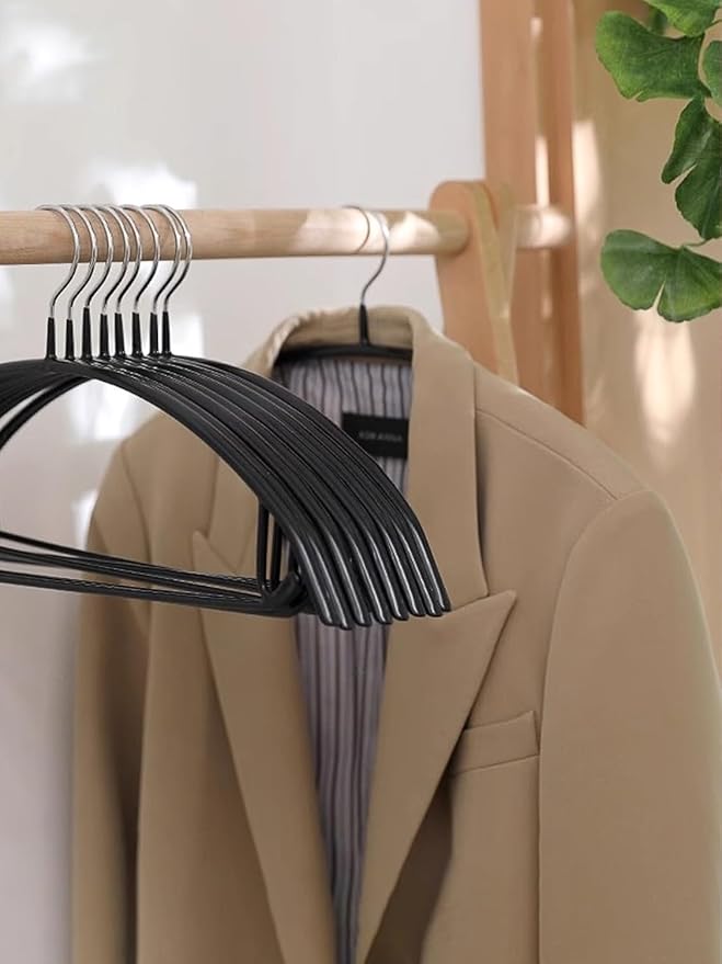 SLMT Sweater Hangers No Shoulder Bump Metal Coat Hangers Non Slip Clothes Hangers for Closet (20 Pack)