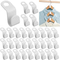 Clothes Closet Hook Hanger Space Saving Hangers Hooks Cascading Plastic Saver Organizer (100PCS, White)