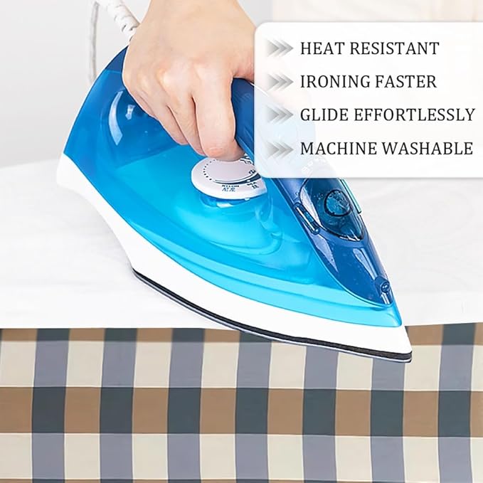 Cotton Ironing Board Cover,35x12in 39x13in 43x13in 47x15in Ironing Board Cover and Pad Standard Size Homes Iron Board Cover Ironing Cover and Pad(Blue,39x13in)