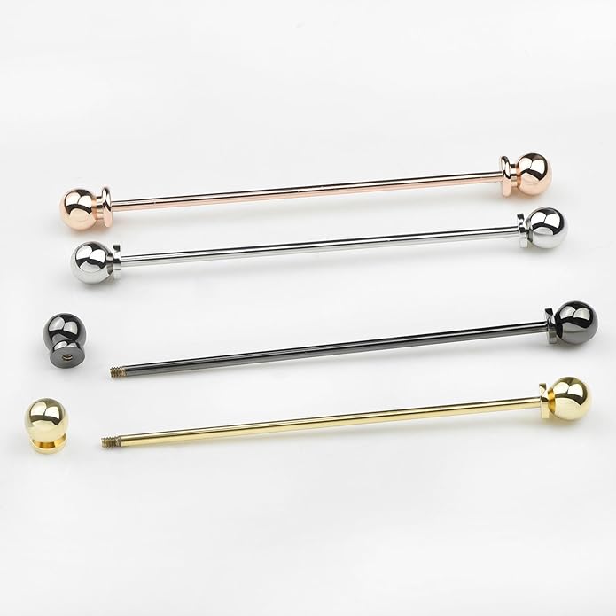 Classic 4-Piece Set Solid Brass Collar Bar for Men Multi-Style Metal Anti-Curl Shirt Collar Stays Tie Pins