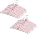 Jetec 12 Pieces Satin Padded Hangers for Women Clothing 15 Inch Satin Hangers 360° Swiveling Hook Sponge Shoulder Padded Hanger for Sweaters, Coat, Blouse, Wedding Dress, Women Cloths (Light Pink)