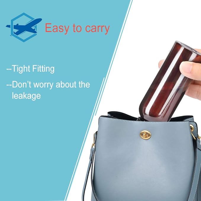 Fine Mist Spray Bottle 3.4oz/100ml Clear Travel Bottles Leak Proof for Makeup Cosmetic Containers (BROWN)