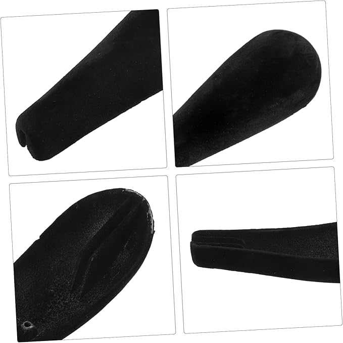 Black Hangers 10 pcs Pads Clothing Hanger Protectors Flocking for Shoulder Hangers Clothes Home Flocked