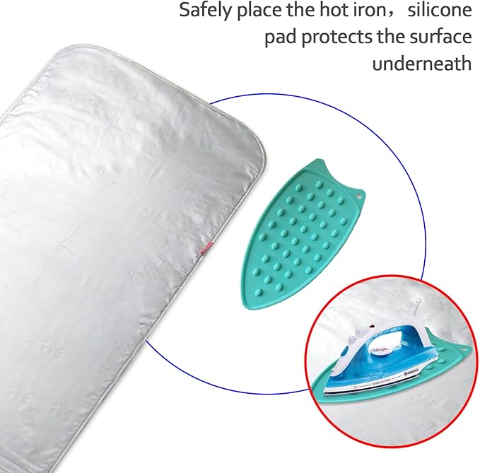 Ironing Mat,Extra Large Thickened (47.25 x 21.55 inch) Ironing Blanket Portable Ironing Pad, Double-Side Using Isolate Heat Pad Table Top Countertop,Great Replacement for Ironing Board
