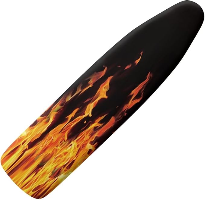 SEANATIVE Flame Print Flower Ironing Board Cover 15 x 54 inch, Elastic Edge Scorch Resistant Ironing Board Cover and Pad Protective Cloth