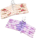 Padded Hangers for Clothes Satin Hangers Clothes Hangers Padded Hanger for Women Sweaters (Floral-10pcs)