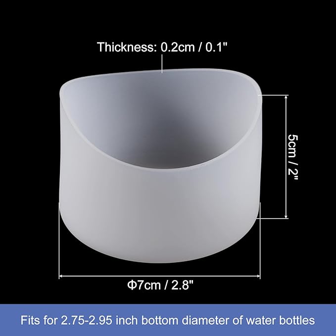 uxcell Protective Silicone Boot Sleeve, Water Bottle Bottom Silicone Anti-Slip Sleeve Covers, Irregular Shape Cup Accessories