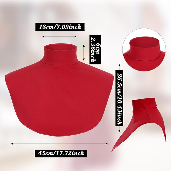 Turtleneck Dickey Extra Large Fake Collar Detachable Dickey Collar Half Mock Turtleneck for Men Women