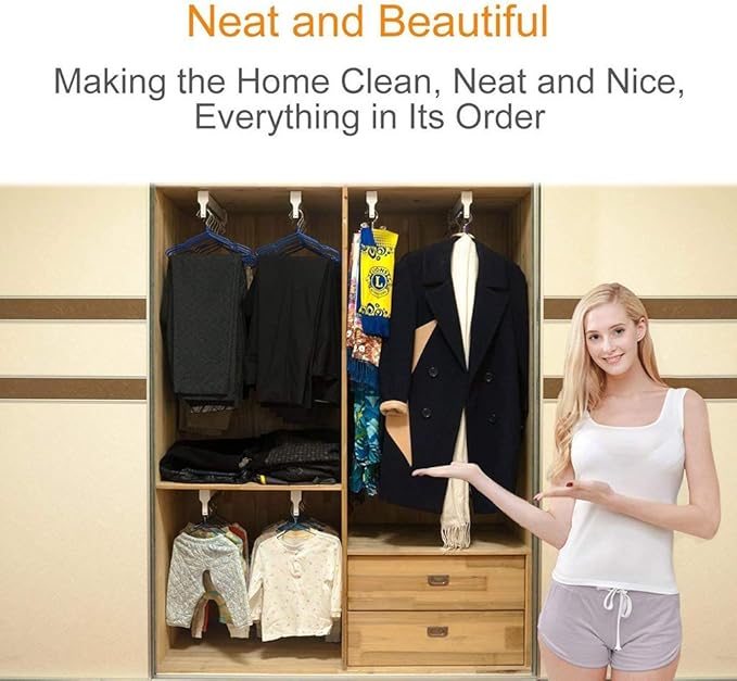 Closet Clothes Hanger Rail,Pull-Out Closet Rod 30-60cm,Wardrobe Clothing Rail,Closet Organizer Rack for Pants and Coat (300MM/11.8INCH)