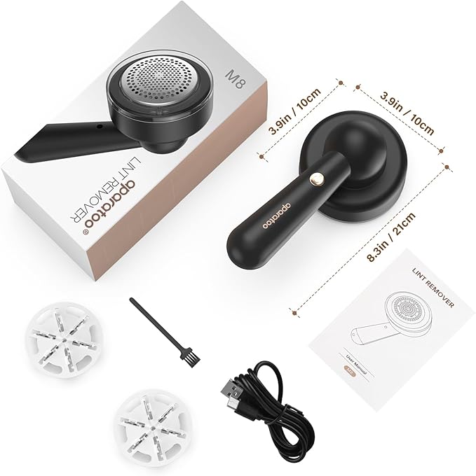 Fabric Shaver Lint Remover, Electric Lint Shaver with 3-Gears and 6-Blades, Sweater Shaver, Clothes Shaver, Fabric Pilling Remover, Fabric Shaver for Furniture, Electric Lint Remover for Clothes