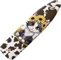 GLENLCWE Sunflower Cat Bronze Cow Ironing Board Cover with Hook and Loop,Cute Animal Print Ironing Board Cover Thick Replacement with Elastic Edge for Home