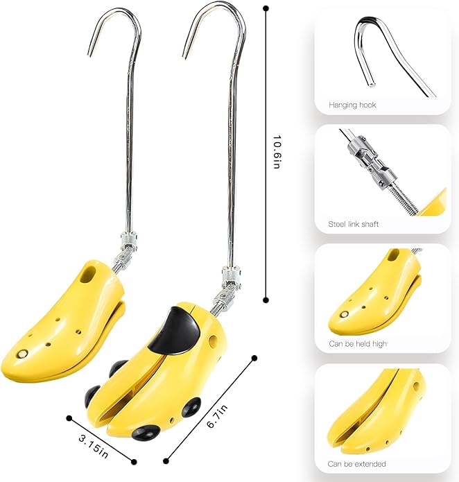 JJDPARTS Boot Stretchers for Cowboy Boots, Adjustable Boot Stretcher Women Men Wide Feet, High Instep & Wide Toe Box, Men’s Size 8-13, Women’s Size 9-14
