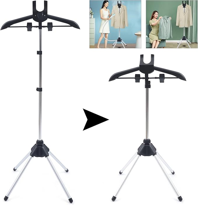 Steamer Stand, Garment Hanger for Steaming Clothes Drying Rack Fabric Steamer Ironing Steamer Bracket with Stand for Homes, Clothing Stores & Hotels