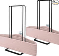 2 Pack Hanger Storage Stacker Stand, Organizer for Laundry Room Closet, Space Saving, Portable, Sturdy, Adult & Child Hangers, Tidy Room