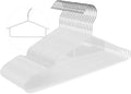 Clothes Hangers 20Pack,White Metal Hangers with Tie Bar,Non-Slip Heavy Duty Hanger with Shoulder Notches for Dress and Camisole,Space-Saving Shirt Hanger（White）