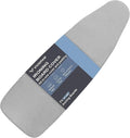 14x42 Inch Over-The-Door Ironing Board Cover with User-Friendly Design, Heavy-Duty Padding, Adjustable Elastic Drawstring and Fasteners - Replacement Iron Board Cover (Grey, 14" x 42")