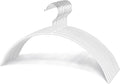 Clothes Hangers - 10 Pack, White - Solid Premium Steel Iron Clothing & Sweater Hangers - Non-Slip No Shoulder Bumps with Grippy Coating - Sleek, Slim & Rounded - Space Saving Solution - by Zoe Deco