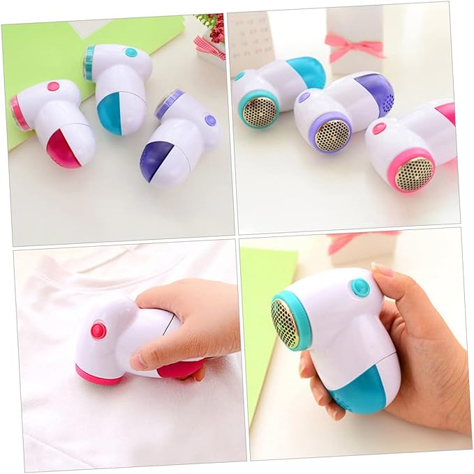 3Pcs Electric Lint Remover Hair Trimmers Assorted Colors Multi Functional Shavers for Clothes Sweater Fuzz Depiller Shaver