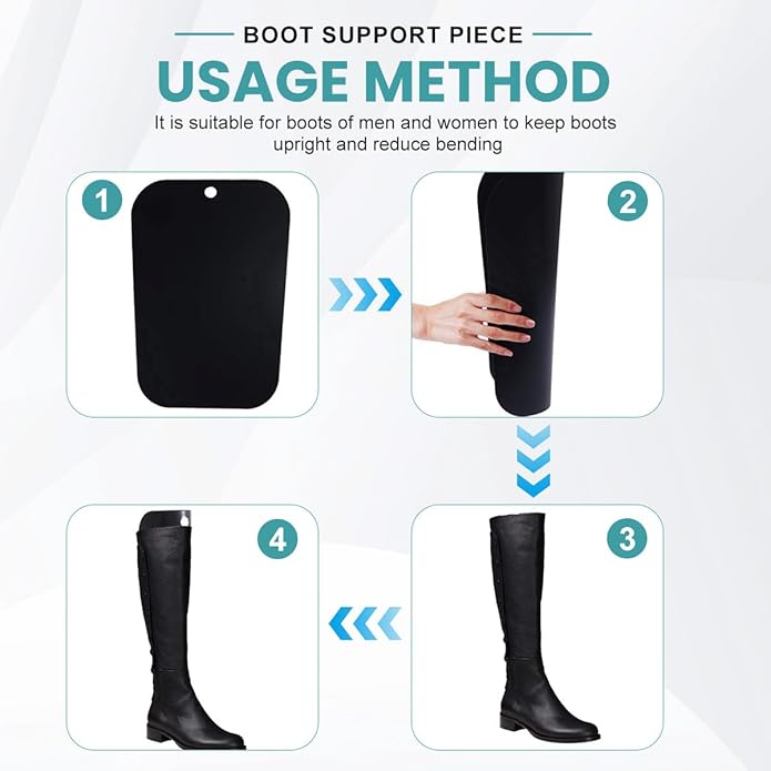 2Pairs 14Inch/36cm Multifunction Thicken Long Boot Shaper Form Inserts Automatic Support Shape Shoe Tree Tall Short Boot Shaper Knee High Shoes Boot Holder Hanger for Women Lady Most Shoes (Black)
