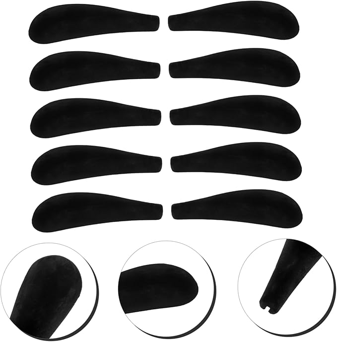 Black Hangers 10 pcs Pads Clothing Hanger Protectors Flocking for Shoulder Hangers Clothes Home Flocked