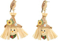 Madison Tyler Fall Earrings for Women | Cute Statement Autumn Earrings Dangling | Maple Leaf Scarecrow Shoes Shoes Rabbit Mushroom Earrings for Women