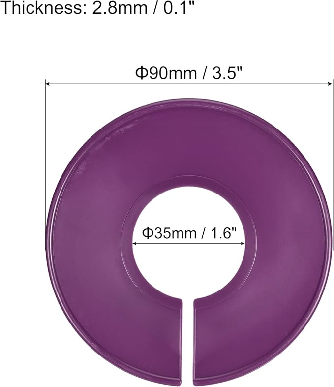 PATIKIL Clothes Dividers 20 Pack Blank Clothing Rack Size Sorting Reusable Wardrobe Round Hanger Separator, Purple