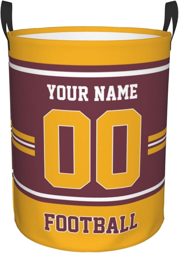 Custom Laundry Hamper Personalized Laundry Basket Customized Name And Number Collapsible Storage Basket for Bedroom Bathroom Living Room Gifts
