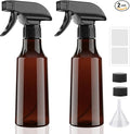Spray Bottles 12oz/350ml Empty Spray Bottle for Hair Plastic Mist/Stream Spraying Heavy Duty Spray Bottles for Cleaning Solutions, Plants 2 Pack (Brown2pcs)