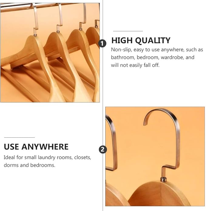 Kids Hangers Wide Shoulder Wooden Hangers Wood Suit Hanger Coat Hanger with Non Slip Pants Bar for Dress Jacket Heavy Clothes Hangers Khaki 45X25.5CM Blazer