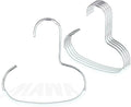 Mawa Scarf, Shawl, Belt, and Accessory Organizer, Non-Toxic Metal Hanger with Grip Coating, Easy Access Open Hook, Model G-1 Space Saving Design, Set of 5, White