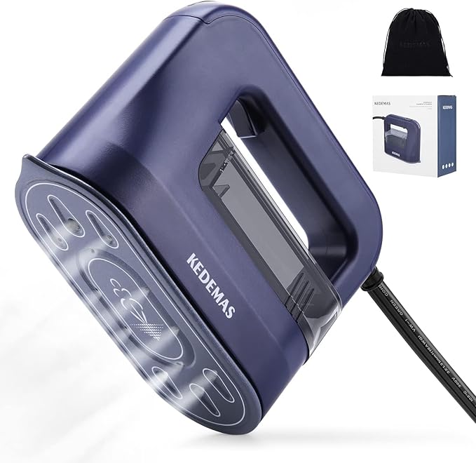 Steamer Iron for Clothes,Portable Travel Mini Iron,1300W Powerful Garment Steamers,Horizontal, Vertical and Dry Ironing 4 in 1, 40s Fast Heat-up(Dark Blue)
