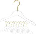 10 Pack Clear Acrylic Children's Hangers for Kids, Baby, Toddler, Infant Clothes Closet - Premium