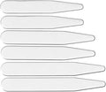 Zysta Personalized Engraving 6pcs Shirts Collar Stays Support 2.2" 2.5" 2.75"