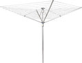 Household Essentials 1710 Height Adjustable Outdoor Umbrella Drying Rack | Aluminum | 12-Lines with 165 ft. Clothesline , Gray