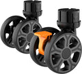 FELICON SELORSS Heavy Duty Rotation Swivel Wheels for BY06 BY06S BY06C BY10 BY10WX Folding Utility Cart Rolling Crate(Black-2PCS)