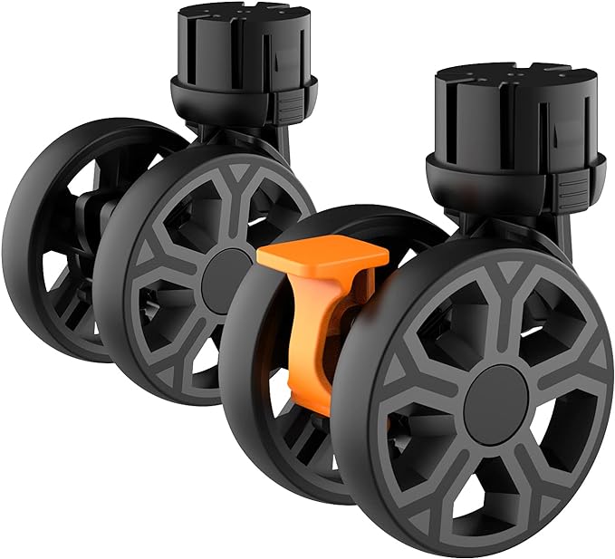 FELICON SELORSS Heavy Duty Rotation Swivel Wheels for BY06 BY06S BY06C BY10 BY10WX Folding Utility Cart Rolling Crate(Black-2PCS)