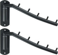 Alise Swing Clothes Hanger Rack,Black Garment Racks Wall Mounted Clothes Bar-Hanger Hooks Heavy Duty Folding Drying Rack Clothing Hanging System Closet Storage Organizer,Pack of 2