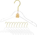 20 Pack Clear Acrylic Children's Hangers for Kids, Baby, Toddler, Infant Clothes Closet - Premium