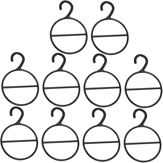 30 Pcs Tie Hanger Clothing Storage Bags Ring Stand Hangers for Clothes Clothing Organizer Circle Shape Scarf
