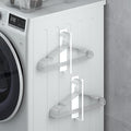 Magnetic Hanger Holder for Laundry Room, AUVAHOX 2Pack Clothes Hangers Organizer for Dryer/Washing Machine, Holding up to 30 Velvet, Wire, Plastic Hangers, Perfect Space Saver for Your Home (2, White)