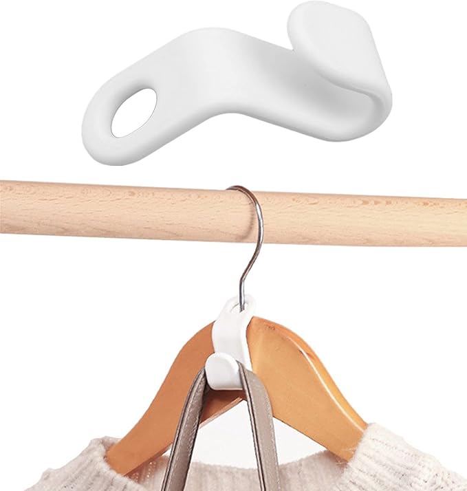 40 Pcs Clothes Hanger Connector Hooks,Closet Space Saversand Organizer Closets, Hanger Extender Clips, Cascading Hanger Hooks, Household Strong Load-Bearing Closet Hook, Clothes Hangers Space Saving