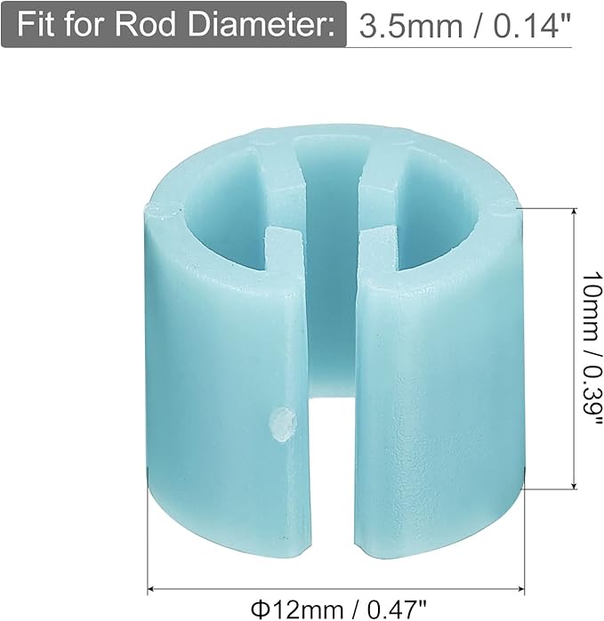 MECCANIXITY Clothes Hanger Marker Blank Fit 3.5mm Rod for Garment Color Coding Light Blue Count 300