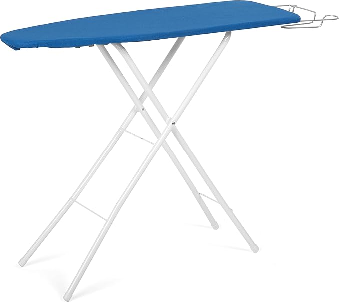 M Maxima | Ironing Board | Size 43x12'' | Retractable Wire Iron Rest | 4 Leg Iron Board | Thick Heavy Padded 4 Layers, Scorch Resistant Foam Cover