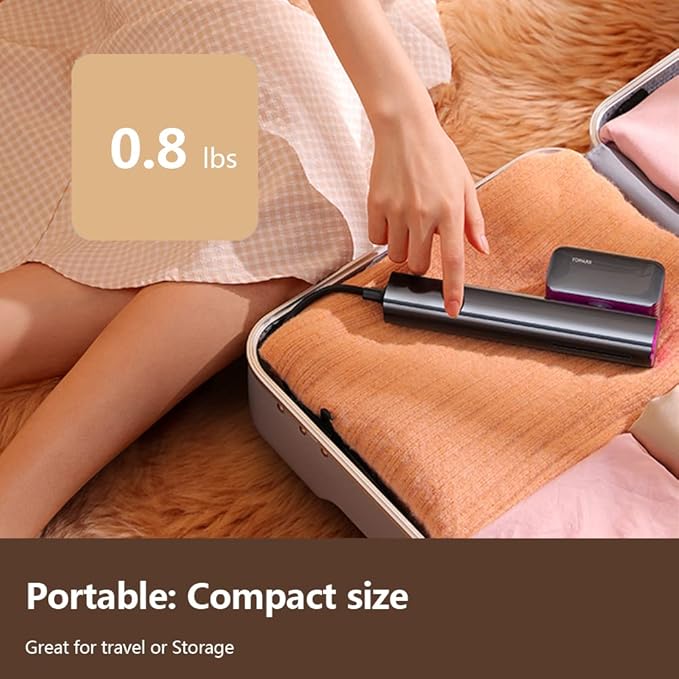 Nesugar Steamer for Clothes Steamer, Fashion Portable Handheld Garment Steamer, 0.8lbs Lightly, 15s Fast Heat-up, 10 Minutes of Continuous Steam, Light Mini Steam Iron for travel and home