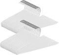 Open Ended Pants Hangers,30-Pack Clothes Hangers Space Saving, Non-Slip Pants Hangers,Black Metal Hangers Design for Jeans,Slacks,Scarf (White)