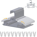 50 Pack Baby Clothes Hanger with 16 Clips, 11-15 inch Adjustable Kid Hangers, Multifunctional Children Hanger for Girl Boy Toddler Kids Child(Grey)
