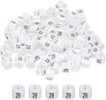 MECCANIXITY Clothes Hanger Marker Colored Hanger Sizer Garment Markers Tag (Number 29, White) for Garment Clothing Color Coding, Pack of 100 Pcs