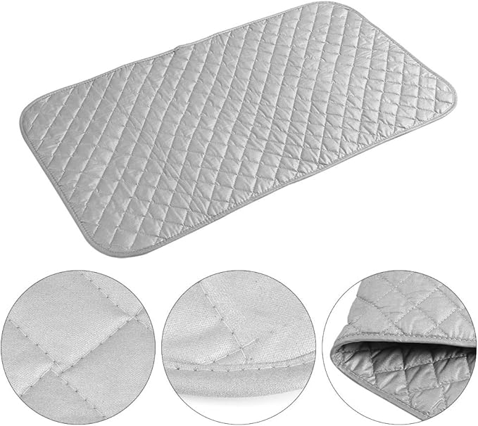 Ironing Pad, 33x19in Portable Foldable Thickened Ironing Pad, Heat Resistant Travel Ironing Mat Blanket for Dryer Countertop and Travelling